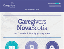 Tablet Screenshot of caregiversns.org